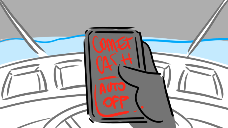 CometCash storyboard frame